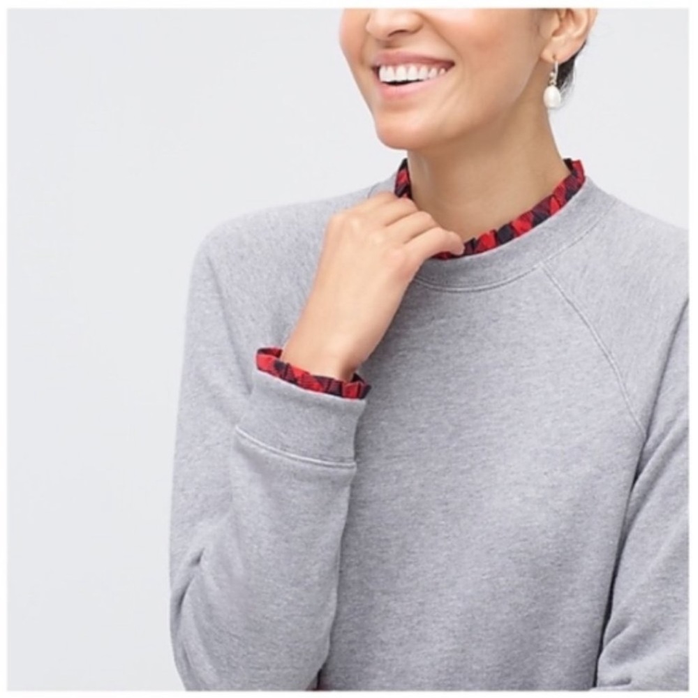 J. Crew Factory ruffle neck sweatshirt sz Medium